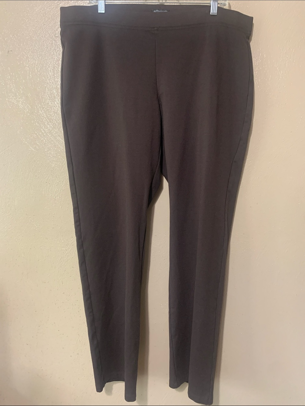 Eileen Fisher XL Dark Brown Straight Leg Ponte Pants